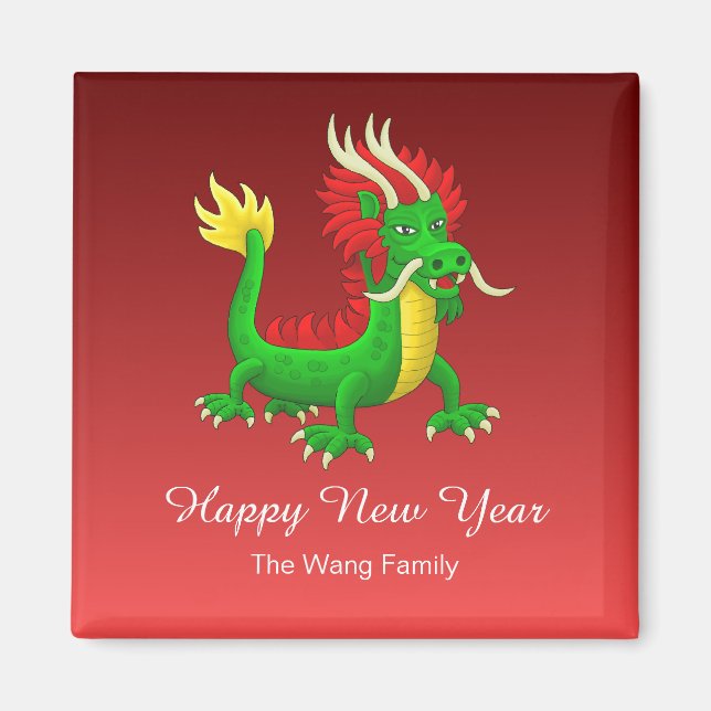 Aimant Dragon Chinois Fabuleux (Devant)