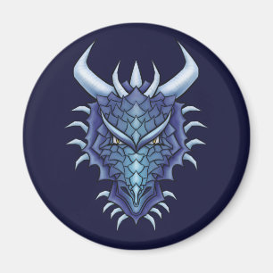 Aimant Dragon cool Art - Purple Blue Magagone Head