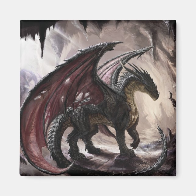 Aimant Dragon Dans La Grotte (Devant)