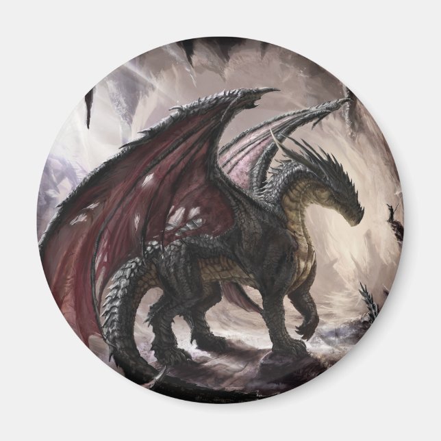 Aimant Dragon Dans La Grotte (Devant)