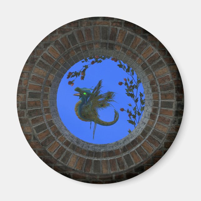 Aimant Dragon de fée de paon (Devant)