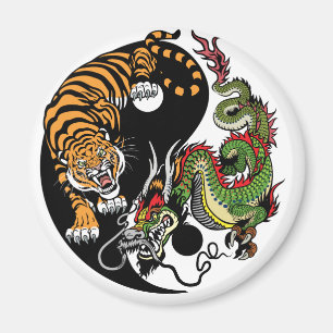 Aimant dragon et tigre yin yang