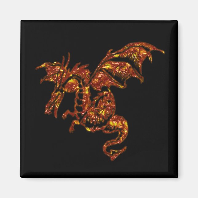 Aimant Dragon flamboyant (Devant)