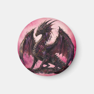 Aimant Dragon Fleur | Dragon de Fantaisie Botanique
