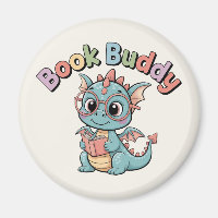 Aimant Dragon Lecteur Book Buddy Pastel