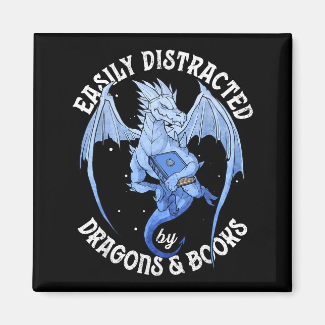 Aimant dragon lisant facilement distrait par l'amoureux d (Devant)