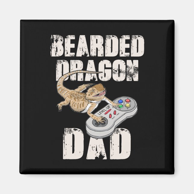 Aimant Dragon Papa Jeu Vidéo Reptiles Pagona Joueurs  (Devant)