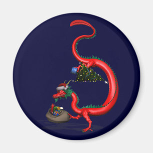 Aimant Dragon rouge-est