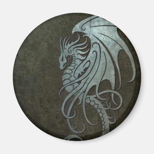 Aimant Dragon volant en acier industriel - côté droit (Devant)