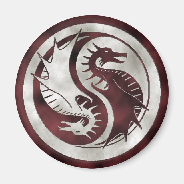Aimant Dragon Yin Yang (Devant)