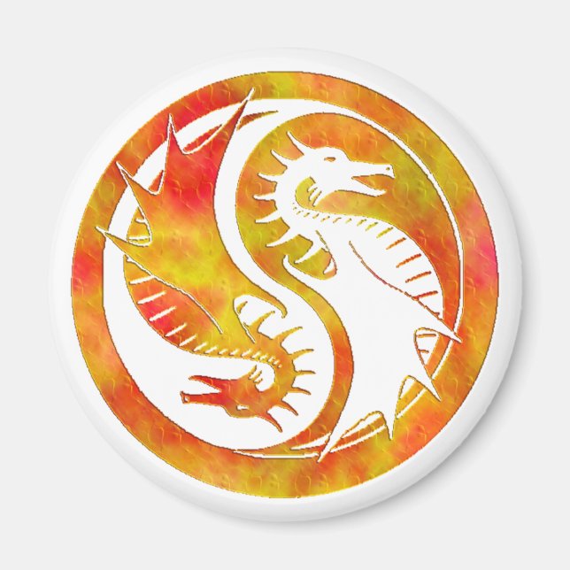 Aimant Dragon Yin Yang (Devant)