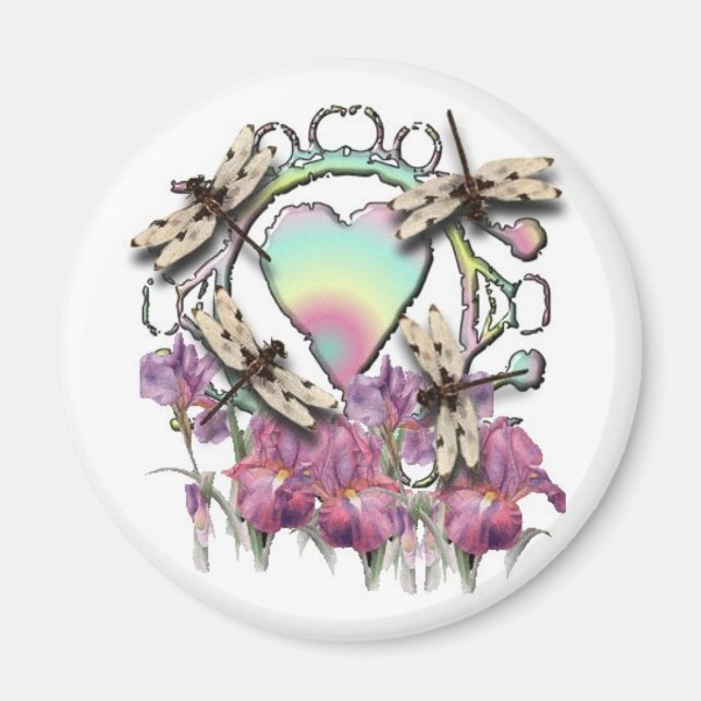 Aimant Dragonflies blancs (Devant)