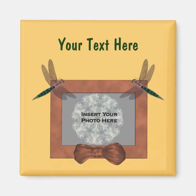 Aimant Dragonflies colorées Photo (Devant)