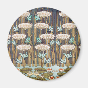 Aimant Dragonflies Water Lilies Marais Art Nouveau