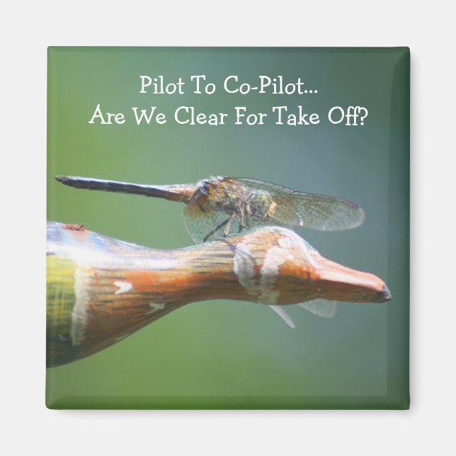 Aimant Dragonfly Co Pilot Funny Nature  (Devant)