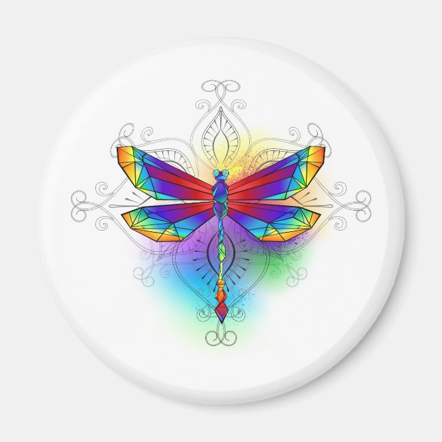 Aimant Dragonfly en arc-en-ciel (Devant)