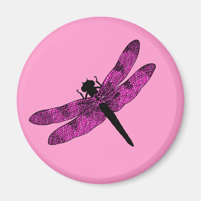 Aimant Dragonfly rose (Devant)
