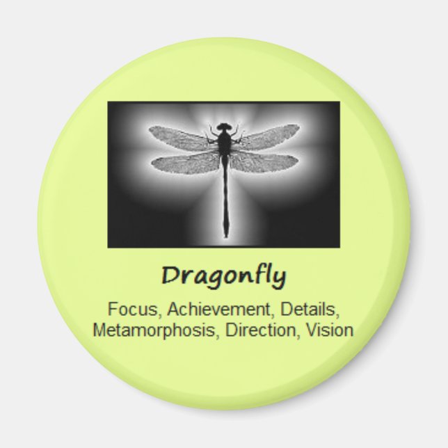 Aimant Dragonfly Totem Animal Spirit Signification (Devant)