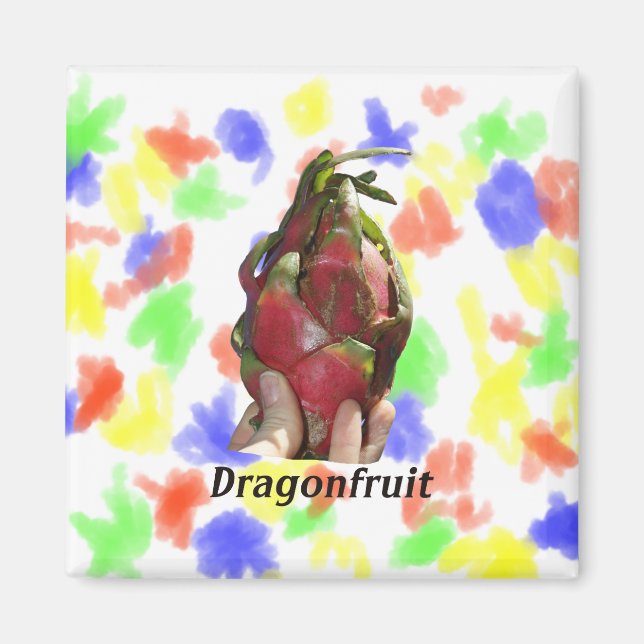 Aimant Dragonfruit tenu dans les doigts avec la photo tex (Devant)