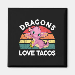 Aimant Dragons Love Taco Chemise Cinco Mayo Funny Mexicai