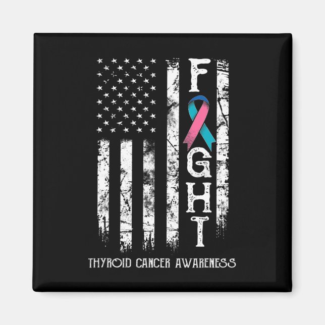 Aimant Drapeau 1 du guerrier du cancer (Devant)