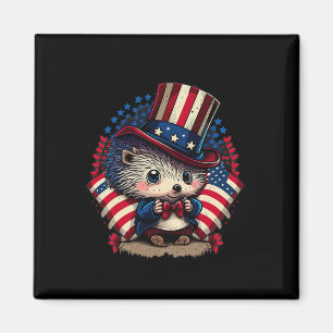 Aimant Drapeau 4 juillet Hérisson patriotique