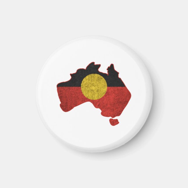 Aimant Drapeau aborigène en détresse  (Devant)