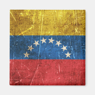 Aimant Drapeau âgé et rayé de cru du Venezuela