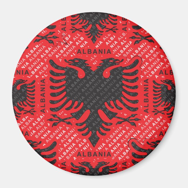 Aimant drapeau albanais 2 (Devant)
