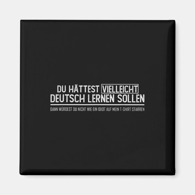 Aimant Drapeau allemand _ Vielleicht Deutsch Lernen (Devant)
