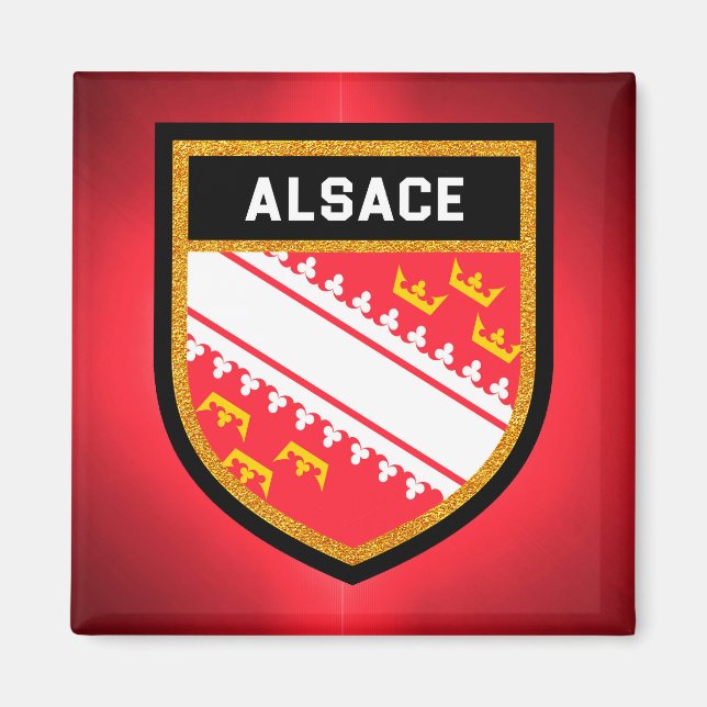 Aimant Drapeau Alsace (Devant)
