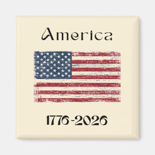 Aimant Drapeau américain 1776 à 2026 États-Unis 250e anni
