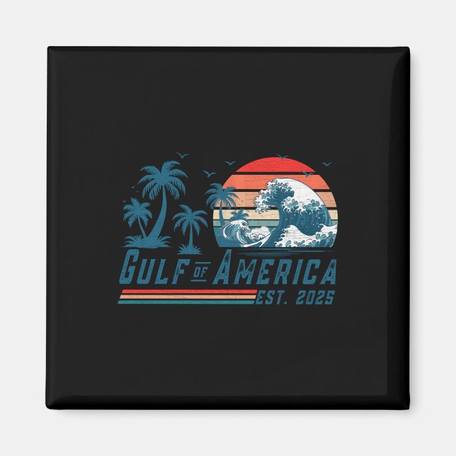 Aimant Drapeau Américain 2025 Du Golfe D'Usa Est (Devant)
