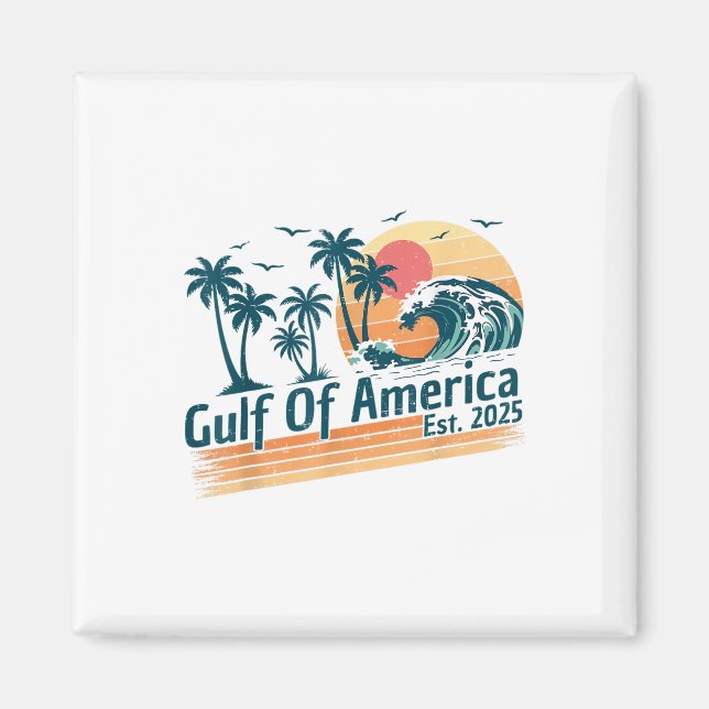 Aimant Drapeau Américain 2025 Golfe M (Devant)