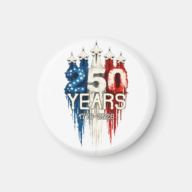 Aimant Drapeau américain 250 ans Anniversaire 250ème  (Devant)