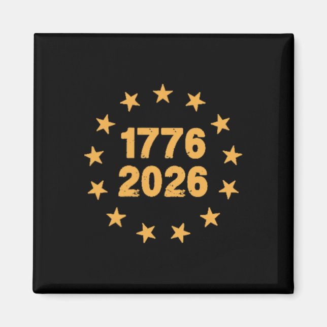 Aimant Drapeau américain 250 ans - recto et verso _2  (Devant)