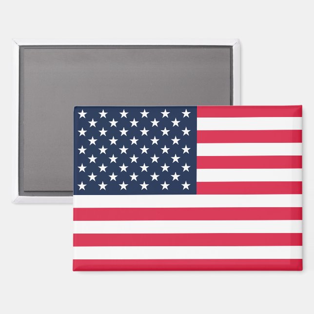Aimant Drapeau américain 50 étoiles : Old Glory Stars and (Recto/Verso)