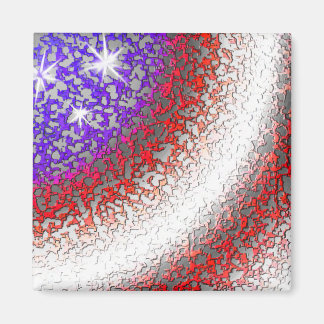 Aimant Drapeau américain Abstrait