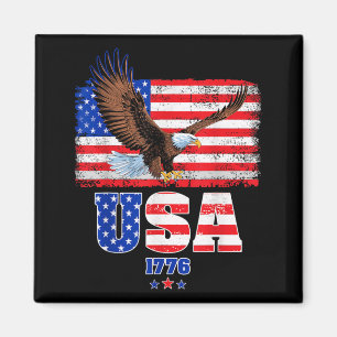 Aimant Drapeau Américain Aigle Patriotique Fête de l'Indé