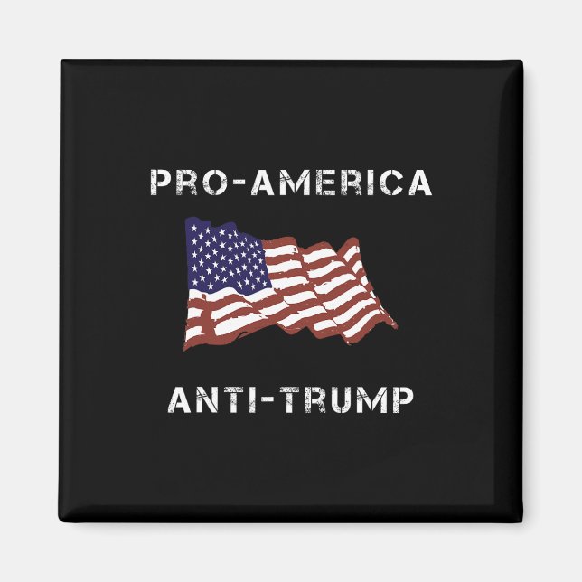 Aimant Drapeau américain anti-Trump (Devant)