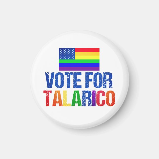 Aimant Drapeau américain arc-en-ciel Talarico Élection 20 (Devant)