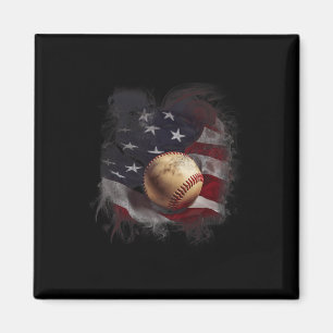 Aimant Drapeau Américain Bysebyll Vintage 4 Juillet Usa P