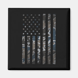 Aimant Drapeau américain Camouflage 4 juillet militaire