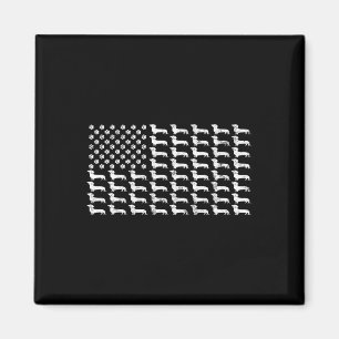Aimant Drapeau américain Dachshund Patriotique Chien Papa