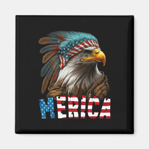 Aimant Drapeau américain d'aigle patriotique 4 juillet Me
