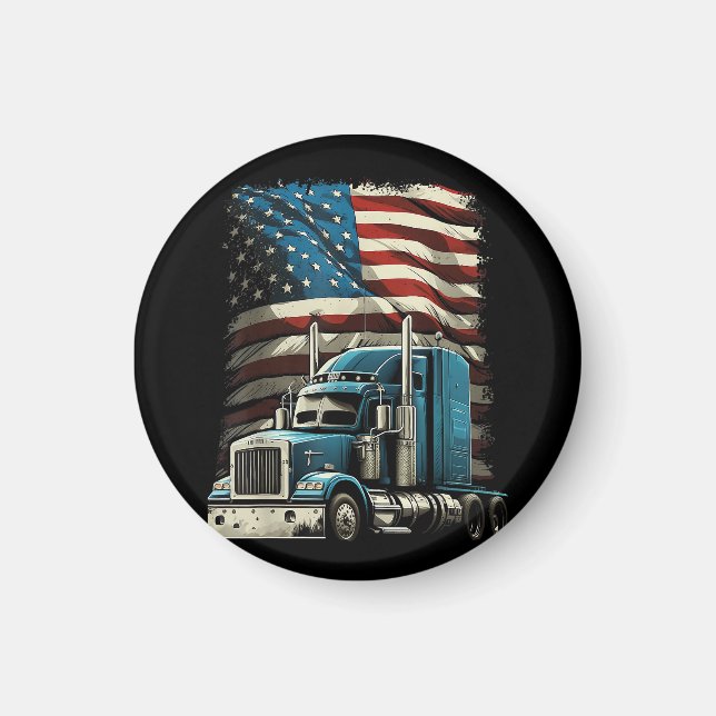 Aimant Drapeau américain de camionnette pour voiture patr (Devant)