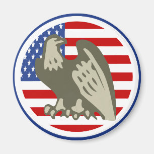 Aimant Drapeau américain de l'aigle