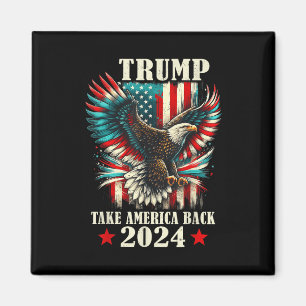 Aimant Drapeau américain de l'aigle patriotique Trump 202