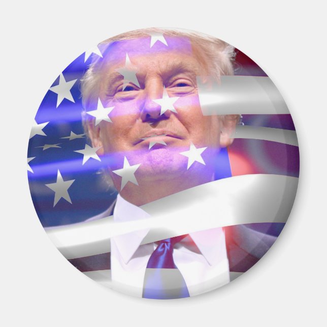 Aimant drapeau américain donald trump (Devant)
