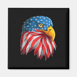 Aimant Drapeau américain Eagle 4 juillet patriotique